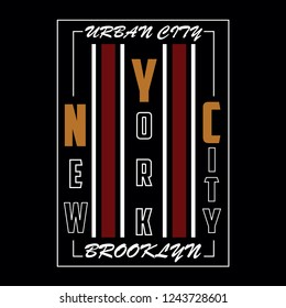 Sport athletic, new york,brooklyn typography vector illustration for t shirt