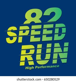 Sport athletic running typography, tee shirt graphics, vectors