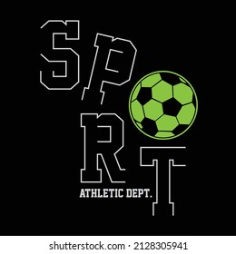 Sport Athletic Typography, T-shirt Graphics, Vector