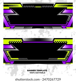 Sportangriff Banner Design Konzept Vektorgrafik