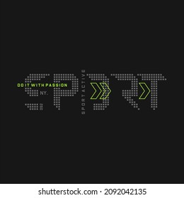 sport attractive typography graphic design, for t-shirt prints, vector illustration