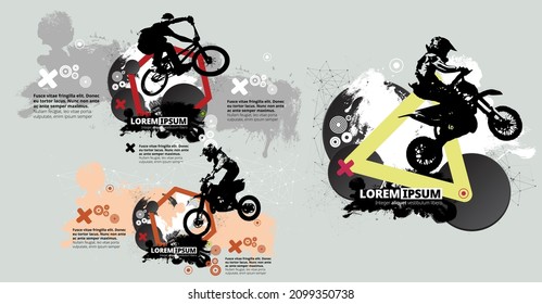 Antecedentes deportivos con un joven activo para banners de internet, banners de medios sociales, encabezados de sitios web, ilustración vectorial 