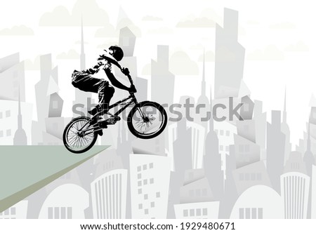 Sport background with active young man for internet banners, social media banners, headers of websites, vector illustration 