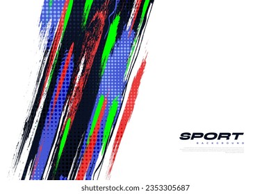 Sport Background with Colorful Brush Style