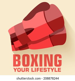 sport background concept. illustration Flat boxing bacground. Vector design