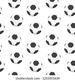 Sport background design. Soccer balls vector pattern.