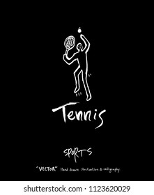 Sport background illustration / vector illustration / blackboard style