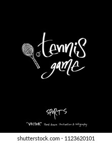 Sport background illustration / vector illustration / blackboard style
