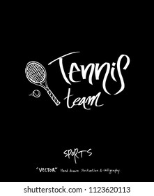 Sport background illustration / vector illustration / blackboard style