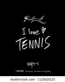 Sport background illustration / vector illustration / blackboard style