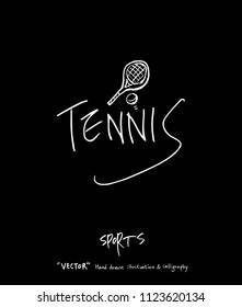 Sport background illustration / vector illustration / blackboard style
