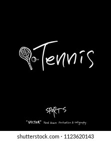 Sport background illustration / vector illustration / blackboard style