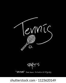 Sport background illustration / vector illustration / blackboard style