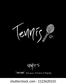 Sport background illustration / vector illustration / blackboard style