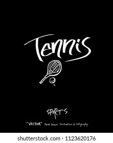 Sport background illustration / vector illustration / blackboard style