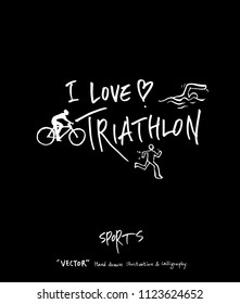 Sport background illustration / vector illustration / blackboard style