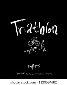 Sport background illustration / vector illustration / blackboard style