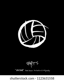 Sport background illustration / vector illustration / blackboard style