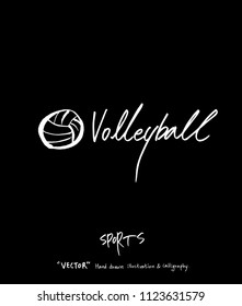 Sport background illustration / vector illustration / blackboard style