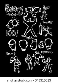Sport background illustration / vector illustration / blackboard style