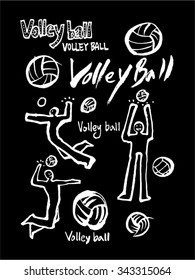 Sport background illustration / vector illustration / blackboard style