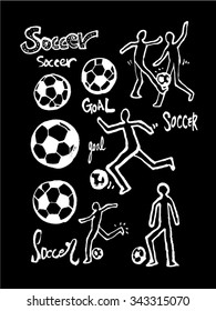 Sport background illustration / vector illustration / blackboard style