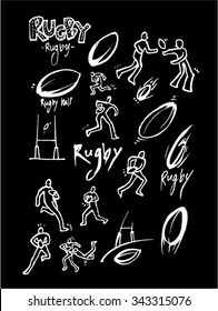 Sport background illustration / vector illustration / blackboard style
