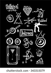 Sport background illustration / vector illustration / blackboard style
