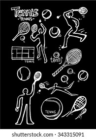 Sport background illustration / vector illustration / blackboard style