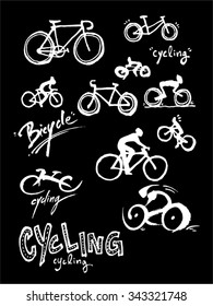 Sport background illustration / vector illustration / blackboard style