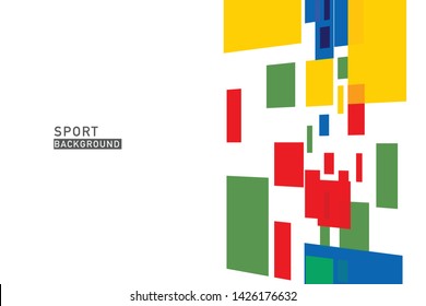 Sport background with modern and Square shape elements 2020, vector