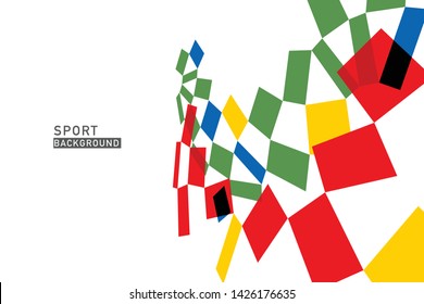 Sport background with modern and Square shape elements 2020, vector
