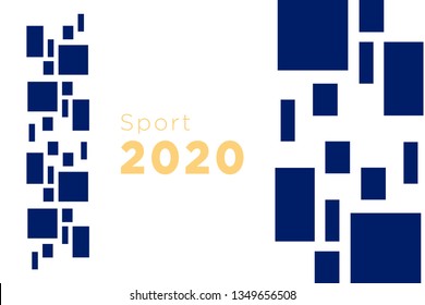 Sport background with modern and traditional elements 2020, vector