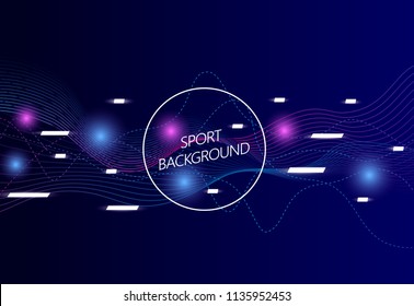 Sport background. Modern sport background for web site, wallpaper, poster, placard and ad. Useful for backdrop, cover, banner and print materials. Creative art concept, vector illustration, eps 10