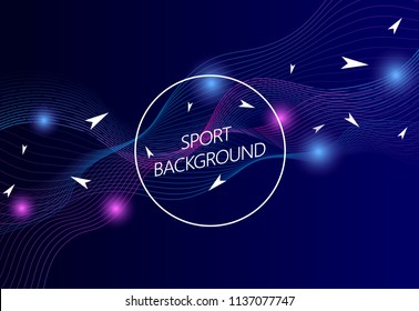 Sport background. Modern sport background for web site, wallpaper, poster, placard and ad. Useful for backdrop, cover, banner and print materials. Creative art concept, vector illustration, eps 10