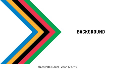 Sport background with rainbow pattern. News banner. Triangular pattern
