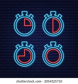 Sport background. Vector set. Set on white backdrop. Stopwatch. Vector stock illustration.
