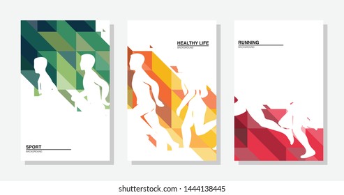 Sport background's set, vector illustration design.