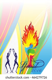 sport backgrounds,abstract colorful backdrop, Brazil Summer 2016 Games in Rio de Janeiro , 