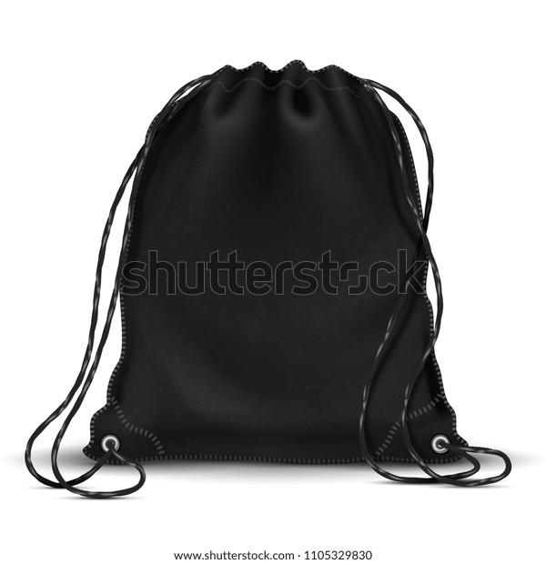スポーツ用バックパック 引き紐付きバックパッカーバッグ 3d黒い