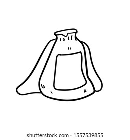 Sport backpack  doodle icon vector hand drawing 
