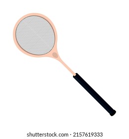sport badminton racket icon isolated