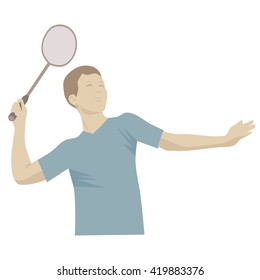 Sport badminton, vector