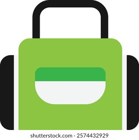 Sport Bag Backpack Icon Vector Flat Illustration