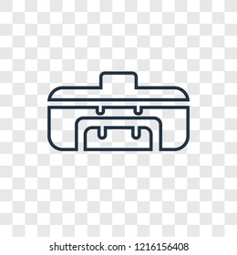 Sport bag concept vector linear icon isolated on transparent background, Sport bag concept transparency concept in outline style