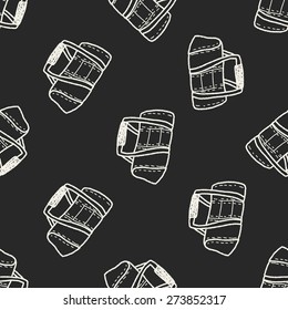 sport bag doodle seamless pattern background