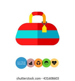 Sport bag flat icon