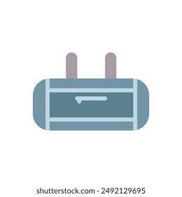sport bag icon flat style