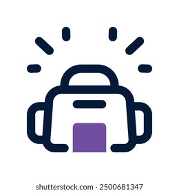 sport bag icon. vector dual tone icon for your website, mobile, presentation, and logo design.