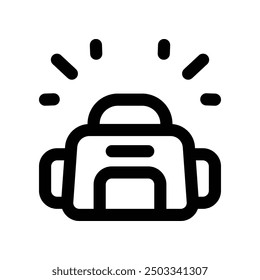 sport bag icon. vector line icon for your website, mobile, presentation, and logo design.